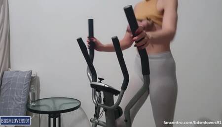 Submissive slut task: Tied Tits Gym Aerobics