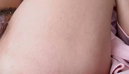 Hard closeup fucking hairy dirty MILF step mom pussy and creampie big cumshot inside