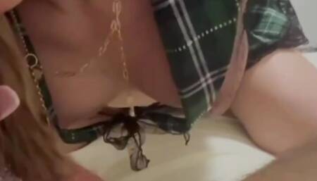 Little 18 year old College Girl Sucks A Cock Without A Condom !