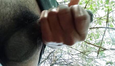 Teen Indian Guy Handjob in Outside Till Cum Shot