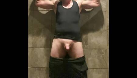 End of December Gym Lockerroom Cumshot From Jockdad87