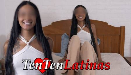 Tall long leg supermodel influencer latina in her first hardcore porn!