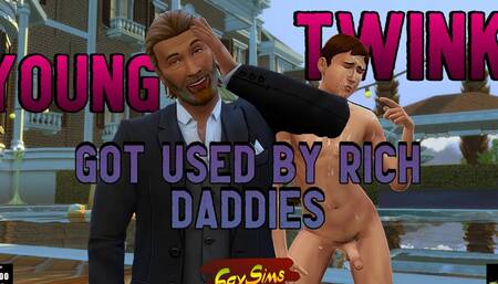 Lost Twink Got Fucked and Shared Among Rich Older Daddies