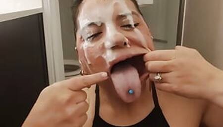 Throatzilla's cum facials