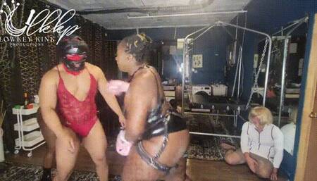 3 Dommes on 1 Beatdown