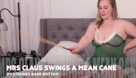 Mrs Claus swings a mean Cane - Bare Bottom 24 strokes HD 1080p M4v