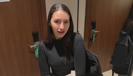 New Hostel Neighbor Used My Mouth After Waking up and Cum on My Babe Face