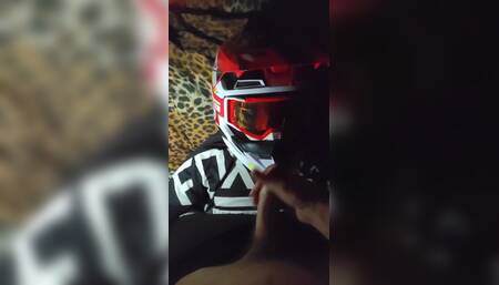 Ex-boyfriend in Mxhelmet Jerks Me off, Cum in His Goggles