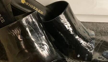 Cum on Black Mules per user request
