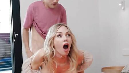 REALITY KINGS - Jordi's Gf Throws Him Out Of The House But Her Stepsister Angie Lynx Invites Him Back In Her Pussy