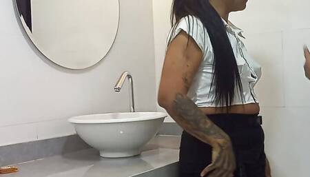 How delicious it is to feel the adrenaline rush when having sex in a public bathroom