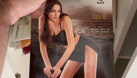 Savor Serenity: Footjob Delight on Black Pantyhose