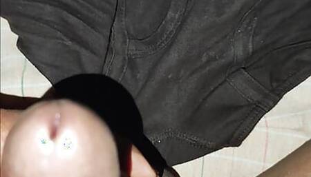 Horney black my cock handjob and cum out