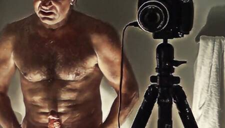 Me and My 64 Year Old Wrinkly Ass Breathing Heavy and Stroking My Cock