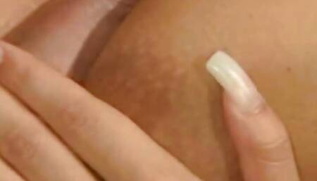 Boy sucks on the big tits of his MILF slut