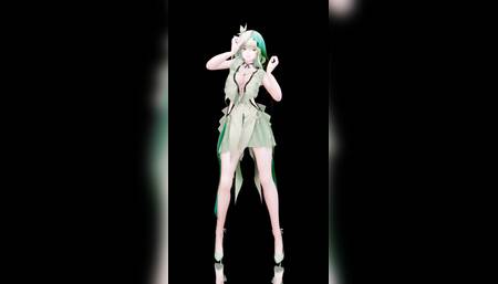 Wuthering Waves Shorekeeper Undress Dance Hentai Say so Song Vertical Screen Mmd 3D Soft Green Hair Color Edit Smixix
