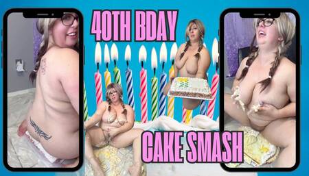 Birthday Cake Smash for Peaches 40th