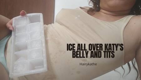 Ice on the belly and breasts