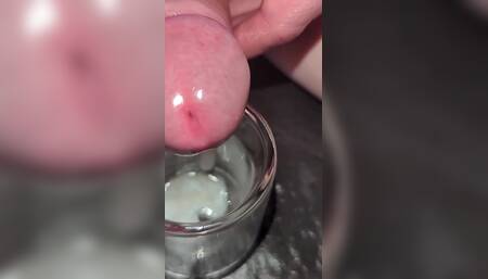 Close-up Edging, Multiple Cumshots Leaking Into Glass. Slow Motion Denial, Ruined Orgasm, Shooting Ropes, Uncut