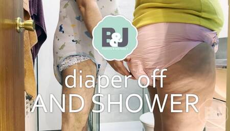 Diaper off and shower