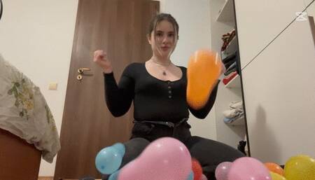 Farting on ballons then poping them