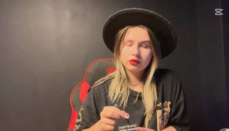 Smoke a cigarette with me and enjoy my green eyes