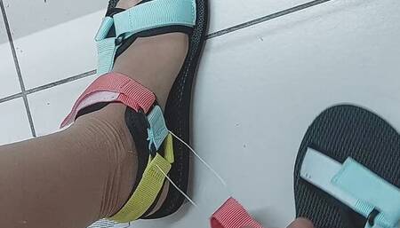 Naughty sexy milf tries on naked clothes. Hairy latina pussy tries on clothes in bed. Hairy brunette pussy, big tits