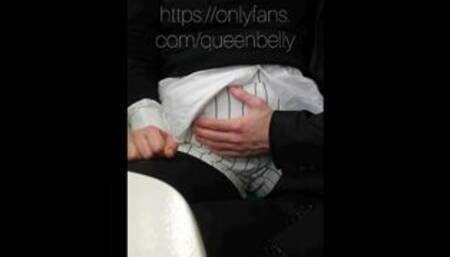 Belly inflation/public/train/my sensual husband/swallowing air/pump my belly by mouth/OF:queenbelly