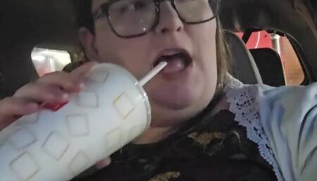 SSBBW LATE NIGHT BURGER RUN AT FAST FOOD CHAIN