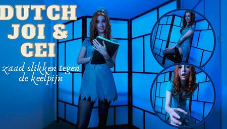 ????DUTCH JOI & CEI - Zaad slikken tegen de keelpijn ????