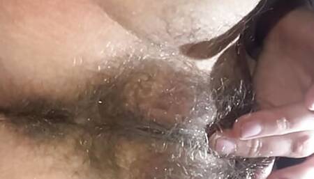 My wet leaking pussy moaned loudly until she cum