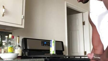 my stepdad was at work so stepbro use his big black dick in my wet teen throat