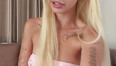 British Blonde Bimbo Saskia pierce Controls Your Cock and Drains You Dry