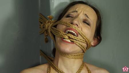 Slave Mila Tightly Tied in Torment with Rope Bondage and Bound Orgasms (4K)