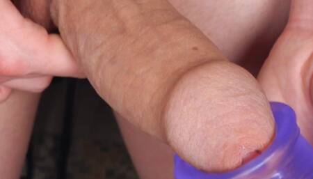 Large cock head milking