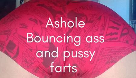 Ass worship, bouncing ass and pussy farts