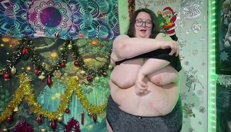 SSBBW Strip Tease at Christmas