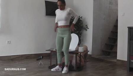 Mistress Nomi Melone smokes and pees on the toliett box mp4