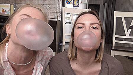 Big bubbles Blondie and Milora! MP4