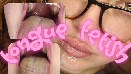 dirty tongue and lots of saliva