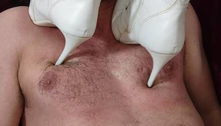 #27 - Digging CLOSE-UP in White Boots!