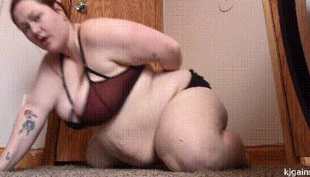 On The Ground Thrusting and Bouncing My Jiggly BBW Body