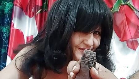 She loves having her mouth filled with my dick