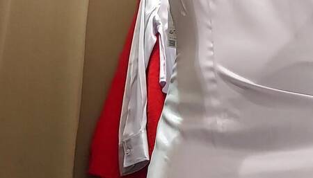 Sexy brunette tries on tights, hairy pussy, big ass, big tits. Hairy pussy amateur wife, big tits, big nipples, big ass.