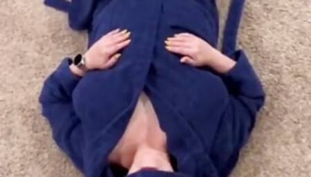 I let my step son jerk off over my tits