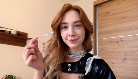 What to do if your maid is pregnant after a creampie? Fuck her hard again! - Part 2