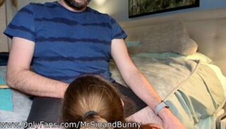 Good Little Wifey Sucks Daddy's Cock Before Getting Ass Fingered and Stretched