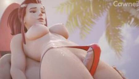 Brigitte Thighjob Overwatch (Animation with sound)