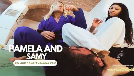 Pamela and Samy bjj and karate lesson part 2