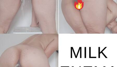 Enema de leche extraordinario!